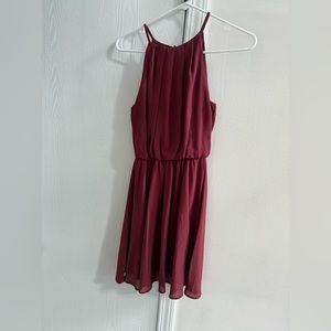 Lush Burgundy Flowy Dress